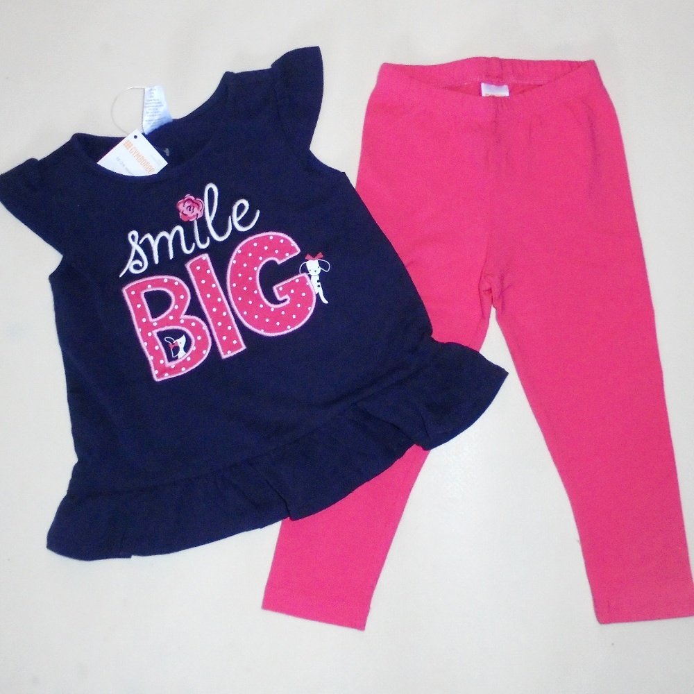 Gymboree Girls Smile Top Leggings 18-24 Months NEW